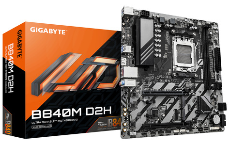 Miniatura produktu: Płyta główna Gigabyte B840M D2H AM5 Miniatura produktu: Płyta główna Gigabyte B840M D2H AM5