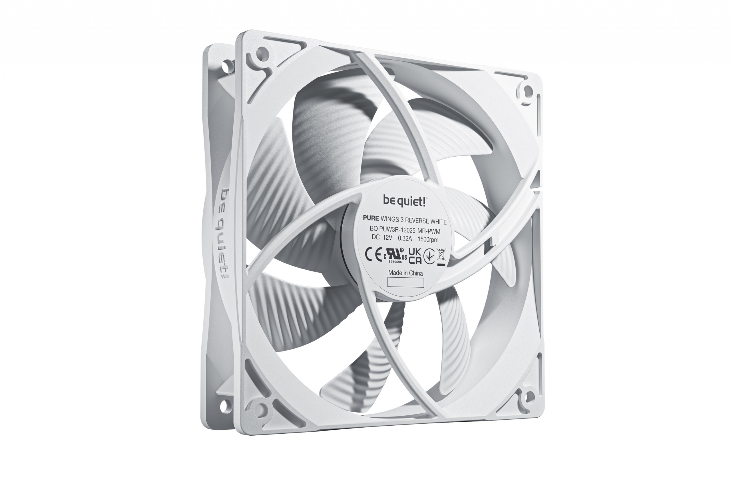 Zestaw wentylatorów be quiet! Pure Wings 3 120mm PWM Reverse White 3-pack (BL136)