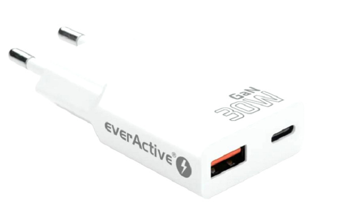 Ładowarka everActive GaN SUPER SLIM SC-380Q USB QC3.0 30W