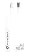 Miniatura zdjęcia: Ładowarka everActive GaN SUPER SLIM SC-380Q USB QC3.0 30W