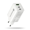 Ładowarka sieciowa everActive GaN SC-655Q z gniazdem USB oraz 2x USB-C PD PPS QC4+ 65W