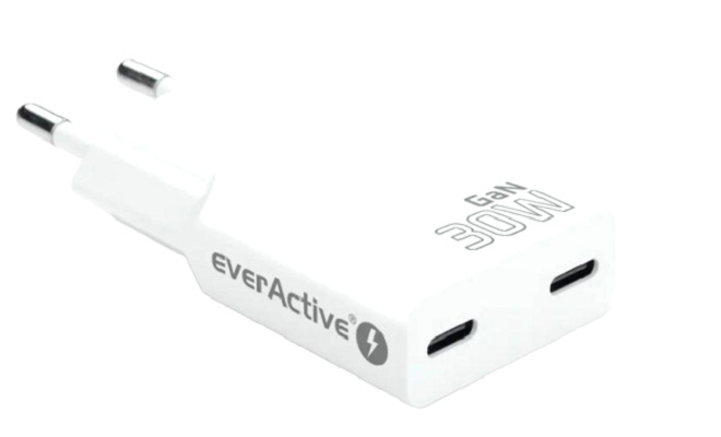 Ładowarka everActive GaN SUPER SLIM SC-385Q USB-C PD 30W