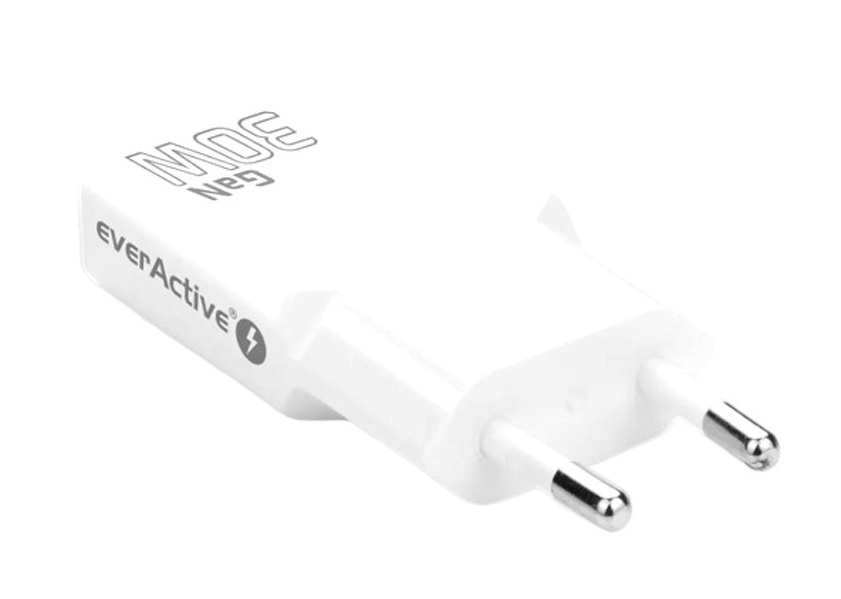 Zdjęcie produktu: Ładowarka everActive GaN SUPER SLIM SC-385Q USB-C PD 30W