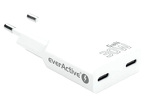 Miniatura zdjęcia: Ładowarka everActive GaN SUPER SLIM SC-385Q USB-C PD 30W
