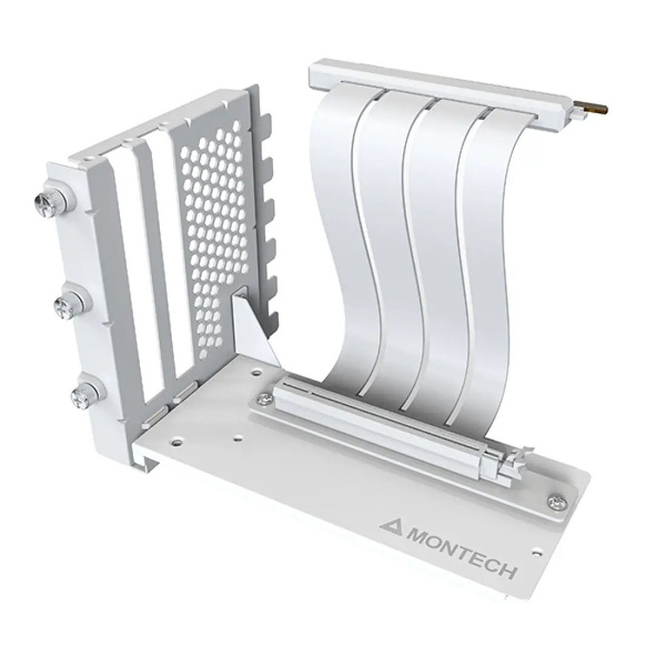 Zdjęcie produktu: Montech Vertical GPU Mounting Kit 2 White Riser PCIe 4.0