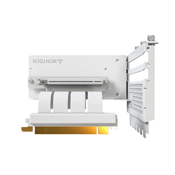 Zdjęcie produktu: Montech Vertical GPU Mounting Kit 2 White Riser PCIe 4.0