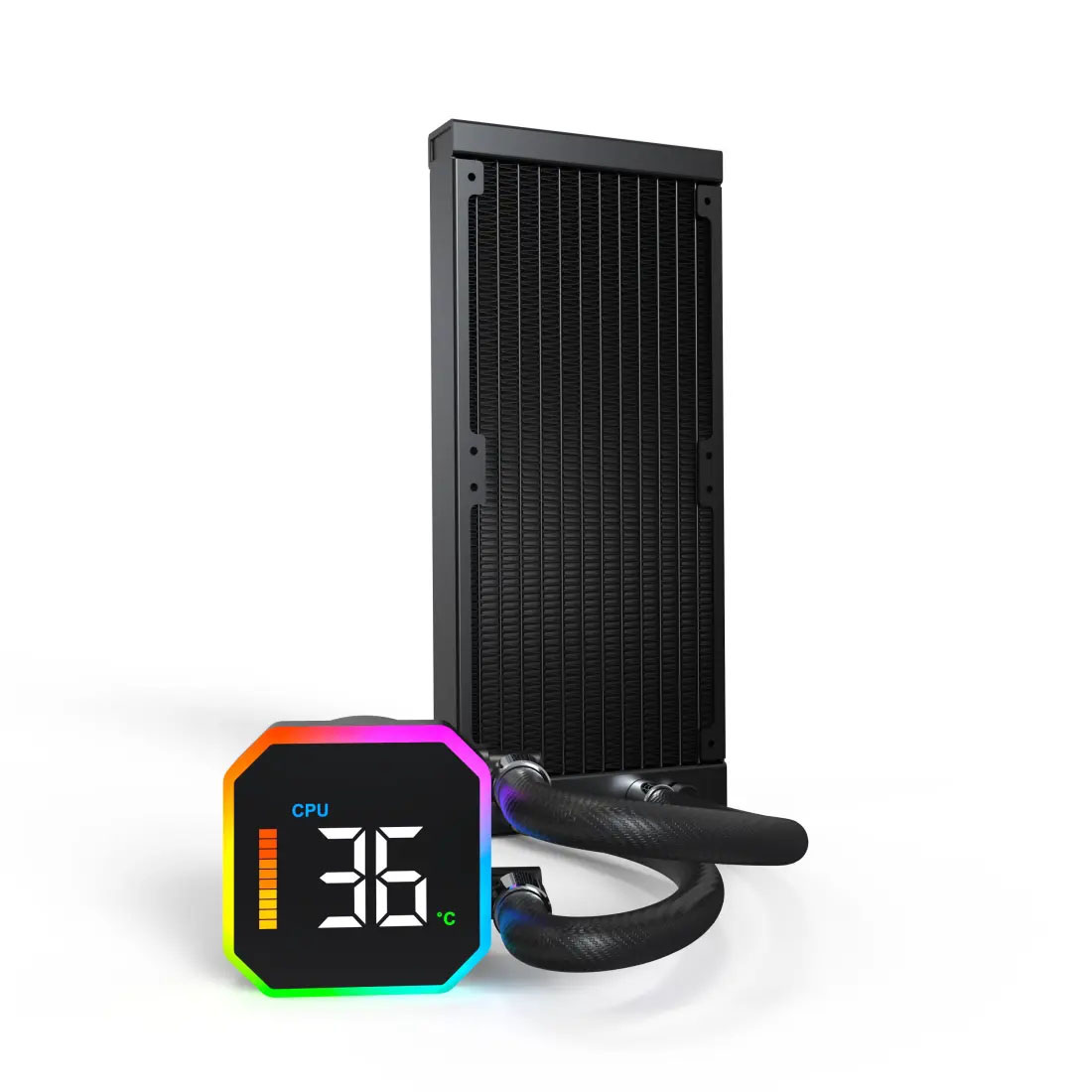 Montech HyperFlow Digital 240 Black zestaw AIO