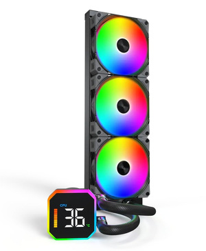 Miniatura produktu: Montech HyperFlow Digital 360 Black zestaw AIO