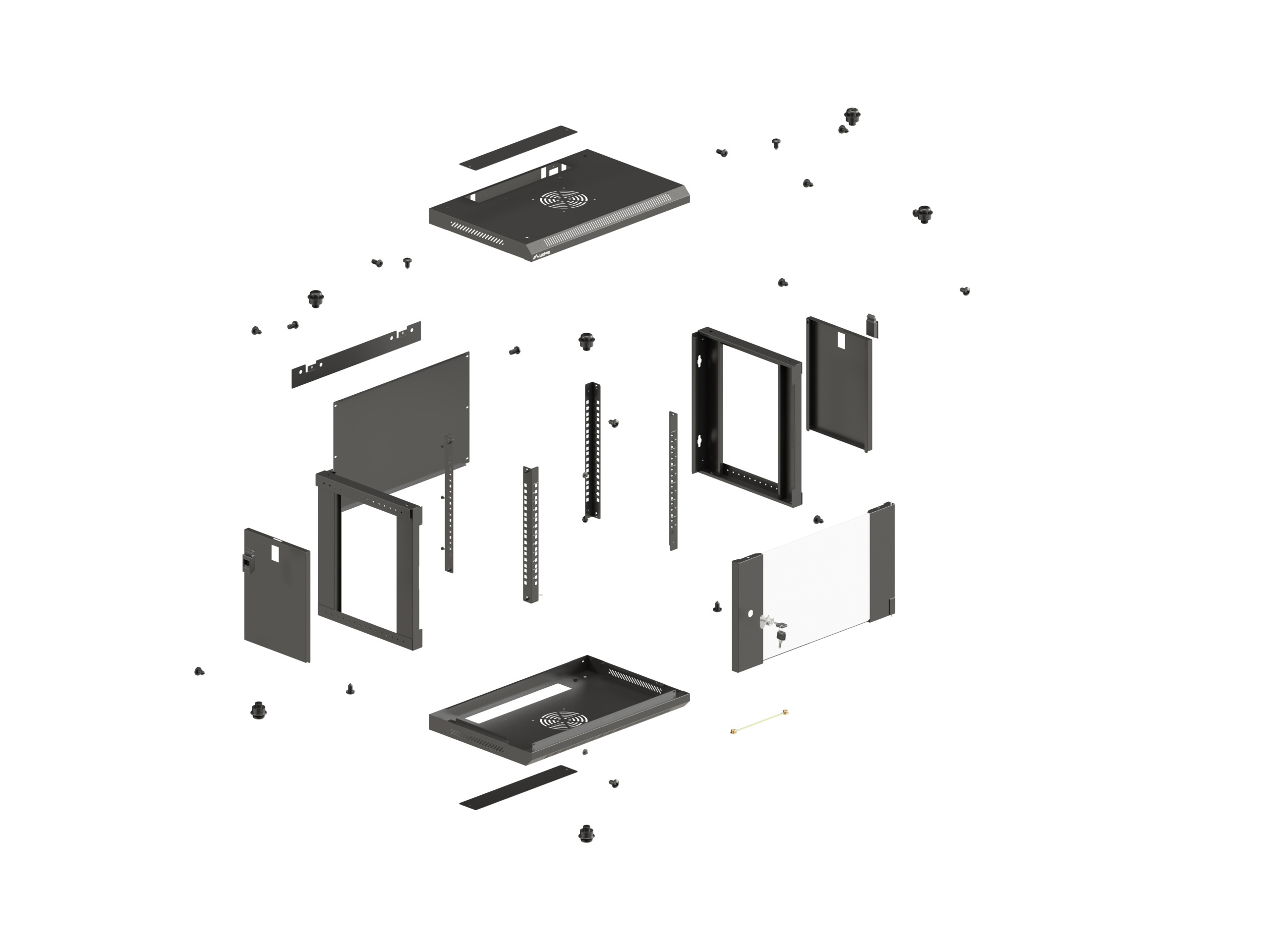 Szafa instalacyjna Rack wisząca 19