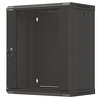 Szafa instalacyjna Rack wisząca 19" 12U 540X350 drzwi przeszklone Flat pack Lanberg - czarna