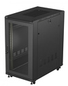 Szafa Instalacyjna Rack Stojąca 19" 22U 600X1000 drzwi perforowane Lanberg  (Flat Pack) - czarna