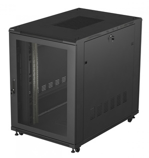 Miniatura produktu: Szafa Instalacyjna Rack Stojąca 19" 22U 800X1200 drzwi perforowane Lanberg  (Flat Pack) - czarna