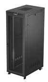 Szafa Instalacyjna Rack Stojąca 19" 47U 800X1200 drzwi perforowane LCD Lanberg  (Flat Pack) - czarna