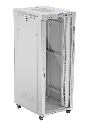 Miniatura produktu: Szafa instalacyjna Rack stojąca 19" 42U 800X1000 szara Flat pack LCD Lanberg (FF01-8042-12B)