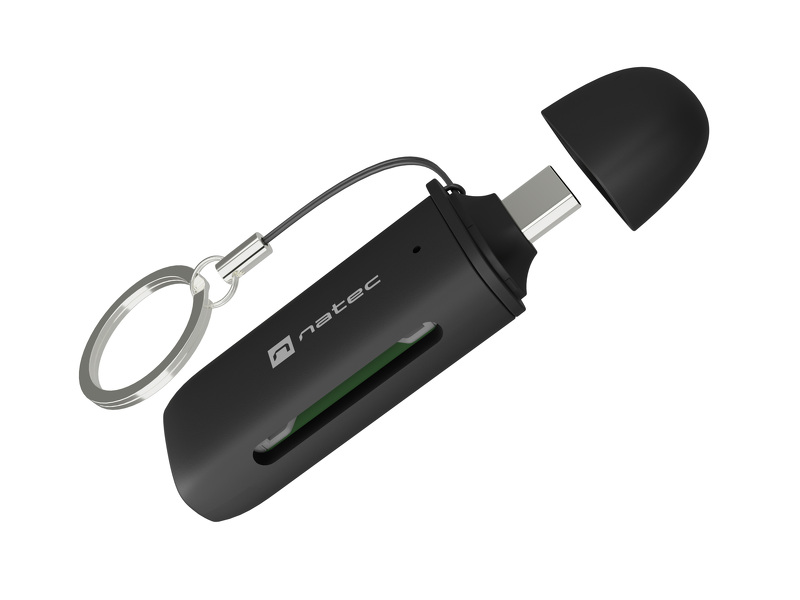 Zdjęcie produktu: Czytnik kart Natec SCARAB C SD/MicroSD, USB-C 3.2 gen.1 - czarny
