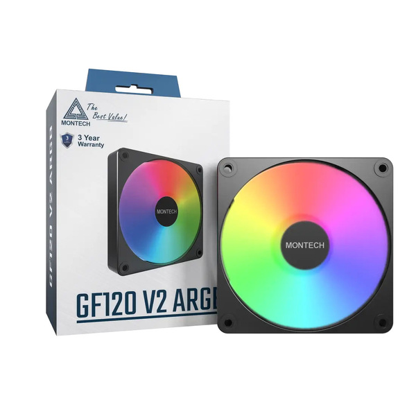 Zdjęcie produktu: Wentylator Montech GF120 V2 ARGB PWM Black 120mm