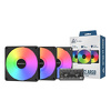 Miniatura zdjęcia: Zestaw wentylatorów Montech GF120 V2 ARGB PWM Black 120mm (3-pak)