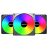 Zestaw wentylatorów Montech GF120R V2 ARGB PWM Reverse Black 120mm (3-pak)