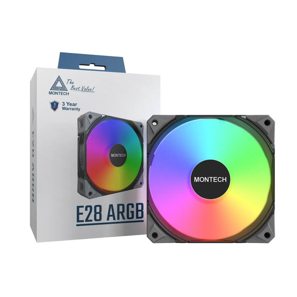 Zdjęcie produktu: Wentylator Montech E28 ARGB PWM Black 120mm