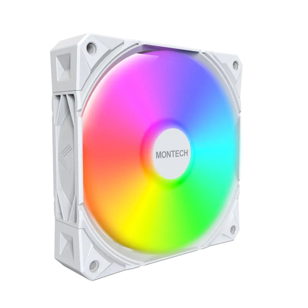 Zdjęcie produktu: Zestaw wentylatorów Montech E28 ARGB PWM White 120mm (3-pak) Zdjęcie produktu: Zestaw wentylatorów Montech E28 ARGB PWM White 120mm (3-pak)