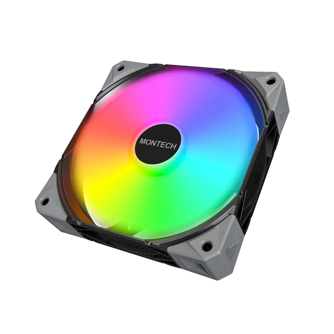 Zestaw wentylatorów Montech E28 ARGB PWM Black 120mm (3-pak) Zestaw wentylatorów Montech E28 ARGB PWM Black 120mm (3-pak)