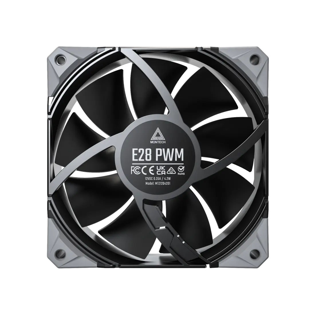 Zestaw wentylatorów Montech E28 PWM Black 120mm (3-pak)