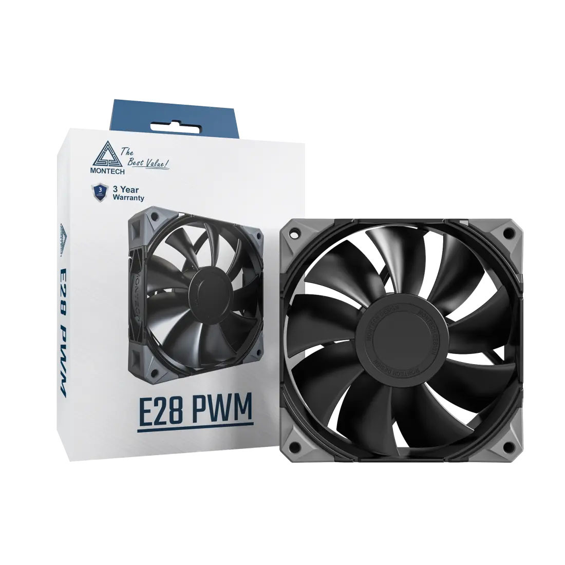 Wentylator Montech E28 PWM Black 120mm Wentylator Montech E28 PWM Black 120mm
