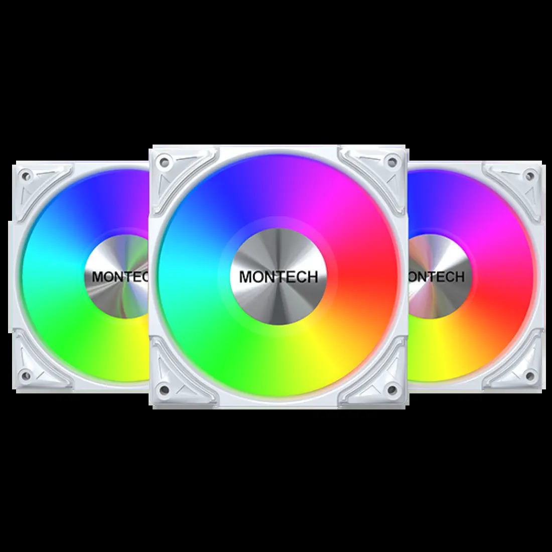 Zestaw wentylatorów Montech Metal Pro 12 ARGB PWM White 120mm (3-pak)