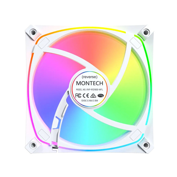 Zdjęcie produktu: Wentylator Montech RX120 Pro ARGB PWM Reverse White 120mm