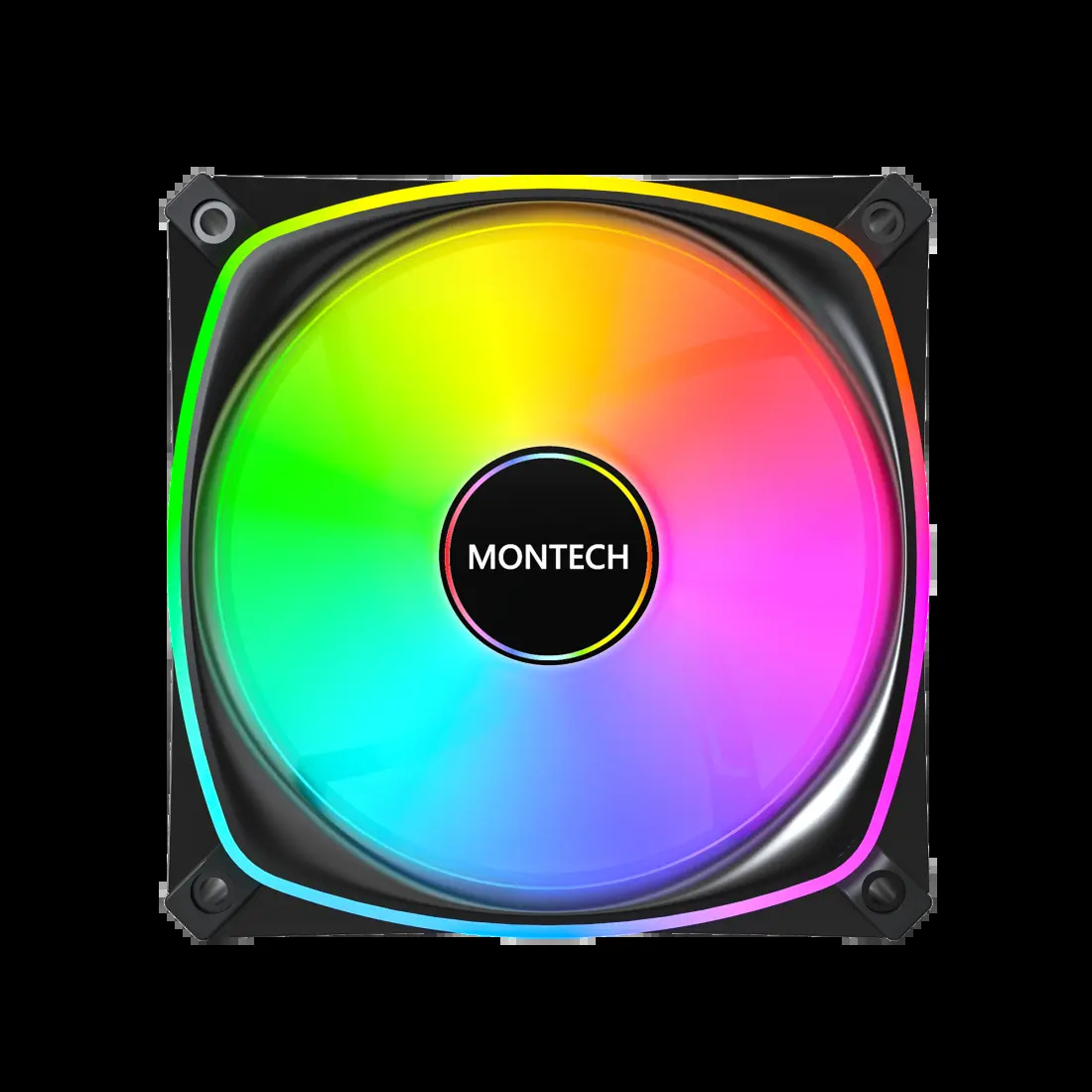 Zestaw wentylatorów Montech RX120 Pro ARGB PWM Reverse Black 120mm (3-pak)