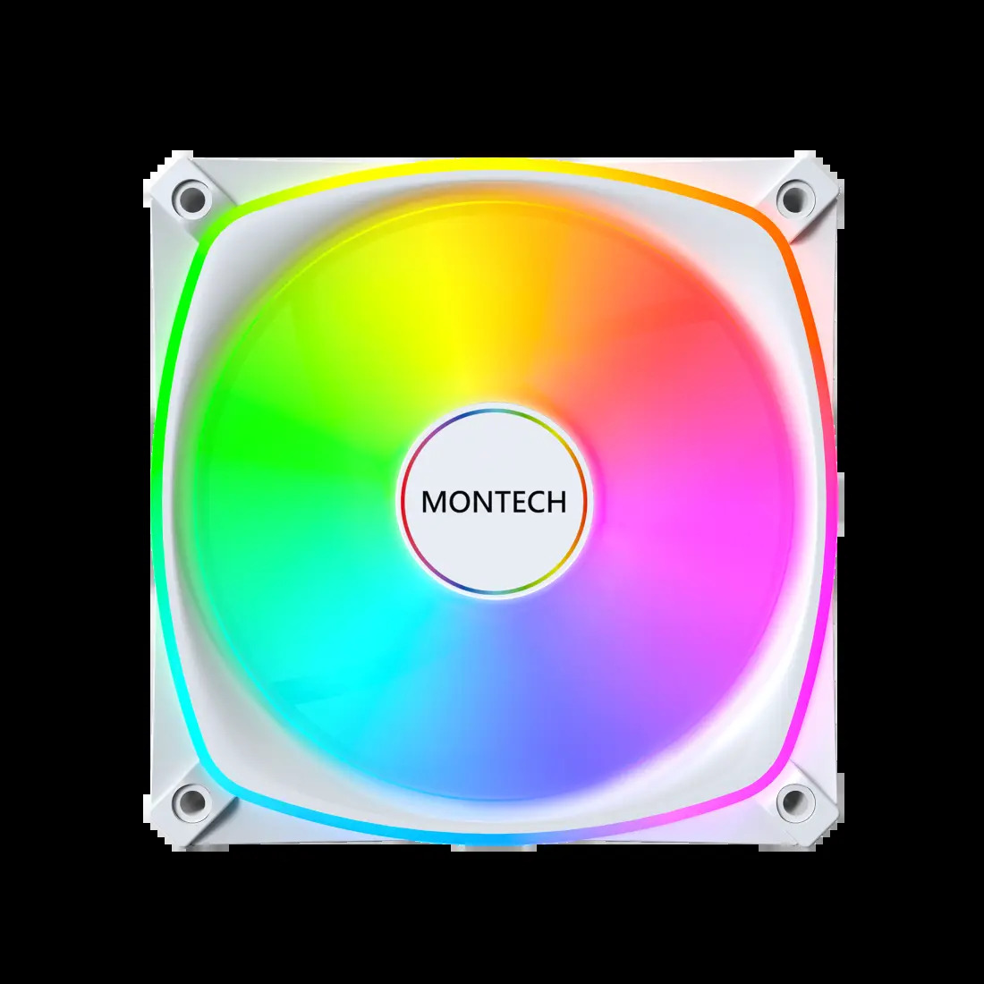 Zestaw wentylatorów Montech RX120 Pro ARGB PWM Reverse White 120mm (3-pak)