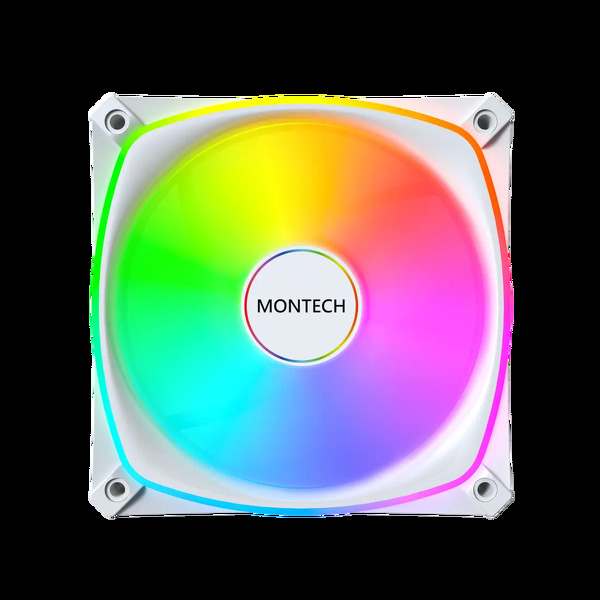 Zdjęcie produktu: Zestaw wentylatorów Montech RX120 Pro ARGB PWM Reverse White 120mm (3-pak)