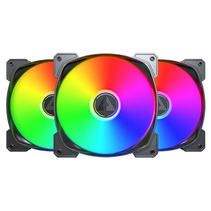 Zestaw wentylatorów Montech HP140 ARGB PWM Black 140mm (3-pak)