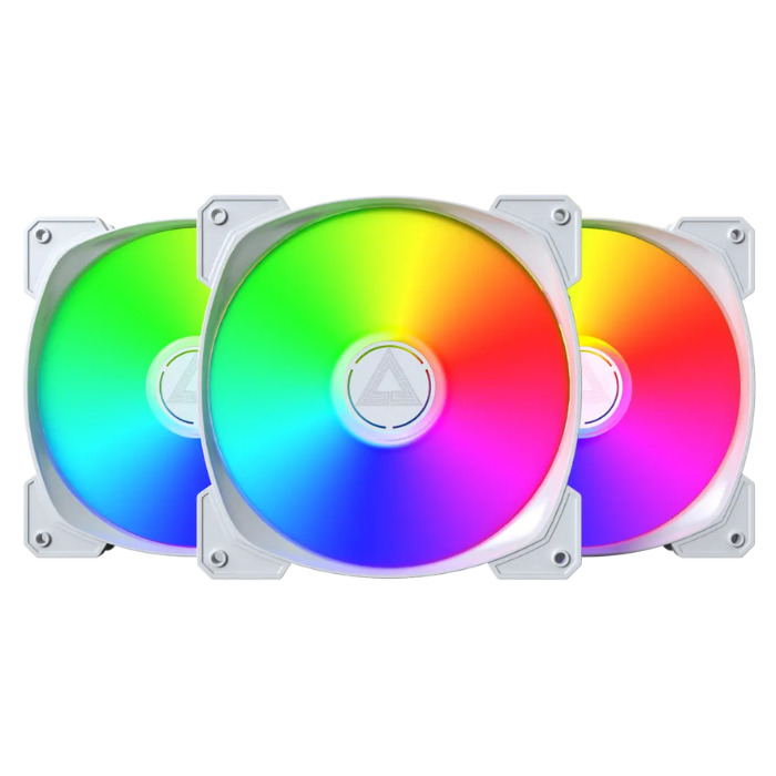 Zestaw wentylatorów Montech HP140 ARGB PWM White 140mm (3-pak)