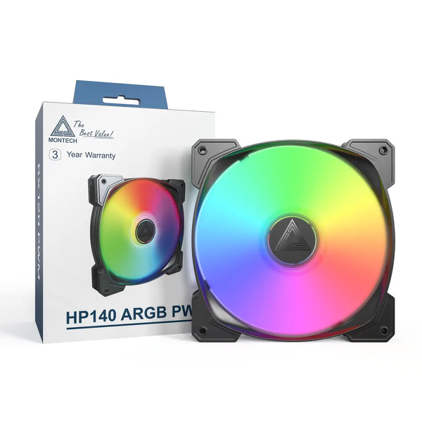 Zdjęcie produktu: Wentylator Montech HP140 ARGB PWM Black 140mm