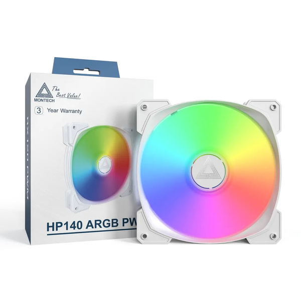 Zdjęcie produktu: Wentylator Montech HP140 ARGB PWM White 140mm