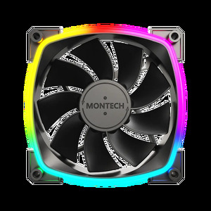 Miniatura produktu: Zestaw wentylatorów Montech RX120 ARGB PWM Reverse Black 120mm (3-pak)