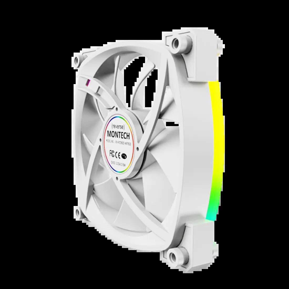 Zestaw wentylatorów Montech RX120 ARGB PWM Reverse White 120mm (3-pak)
