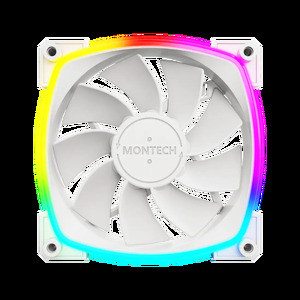 Miniatura produktu: Zestaw wentylatorów Montech RX120 ARGB PWM Reverse White 120mm (3-pak)