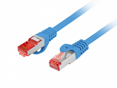 Miniatura produktu: Kabel Lanberg RJ45 Patch cord Kat.6 S/FTP Lszh Cu 3m Niebieski Fluke Passed