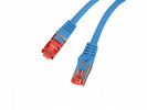 Miniatura zdjęcia: Kabel Lanberg RJ45 Patch cord Kat.6 S/FTP Lszh Cu 3m Niebieski Fluke Passed