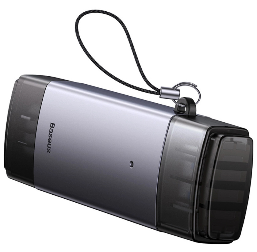 Czytnik kart pamięci Baseus Lite Series USB-A/USB-C 3.0 SD/TF - szary Czytnik kart pamięci Baseus Lite Series USB-A/USB-C 3.0 SD/TF - szary