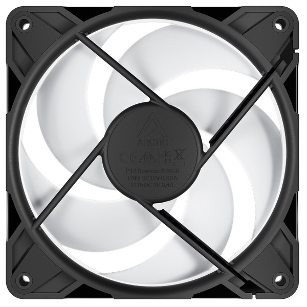 Zdjęcie produktu: Wentylator Arctic P12 Pro Reverse ARGB PWM PST Black 120mm (ACFAN00322A)