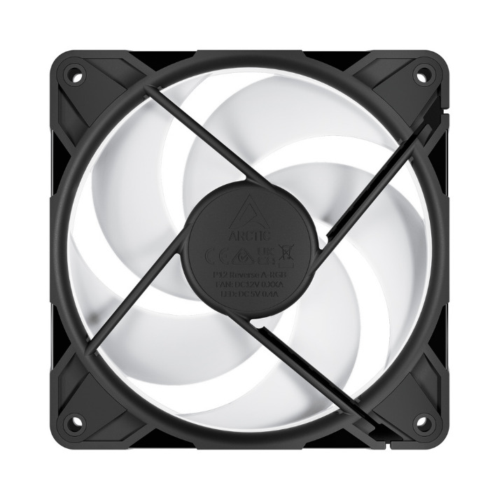 Wentylator Arctic P12 Pro Reverse ARGB PWM PST Black 120mm, zestaw 3szt (ACFAN00333A)