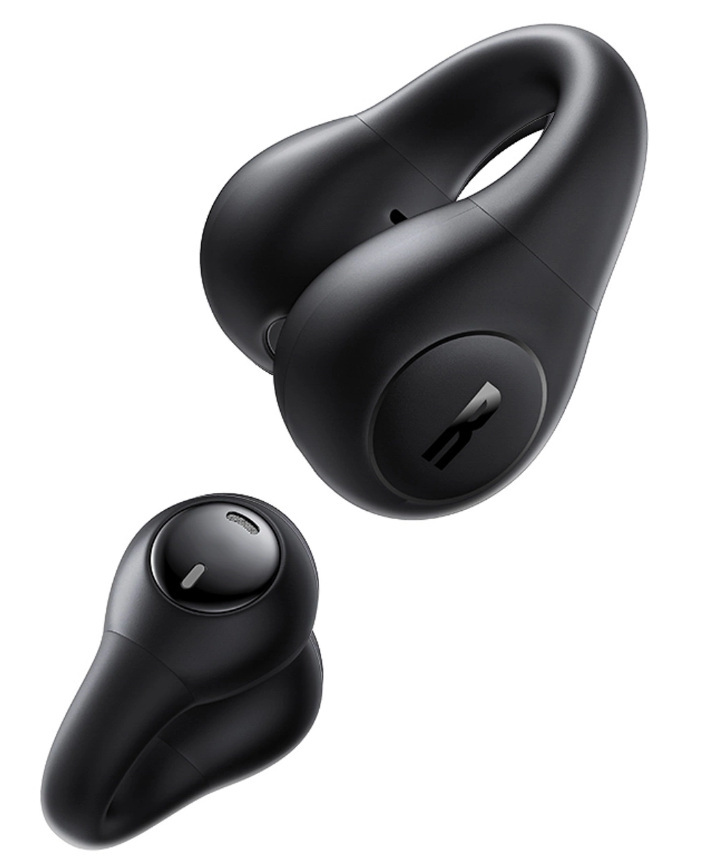 Słuchawki bezprzewodowe Baseus Bass 15 Clip OWS z kablem Simple USB-C 3A 30cm - czarne Słuchawki bezprzewodowe Baseus Bass 15 Clip OWS z kablem Simple USB-C 3A 30cm - czarne