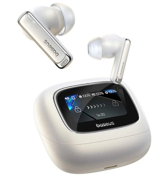 Słuchawki TWS Baseus Bowie M2s Ultra z ekranem białe