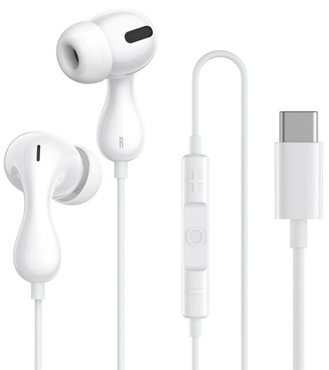 Słuchawki przewodowe Baseus Encok CZ20 dokanałowe przewodowe USB-C - białe