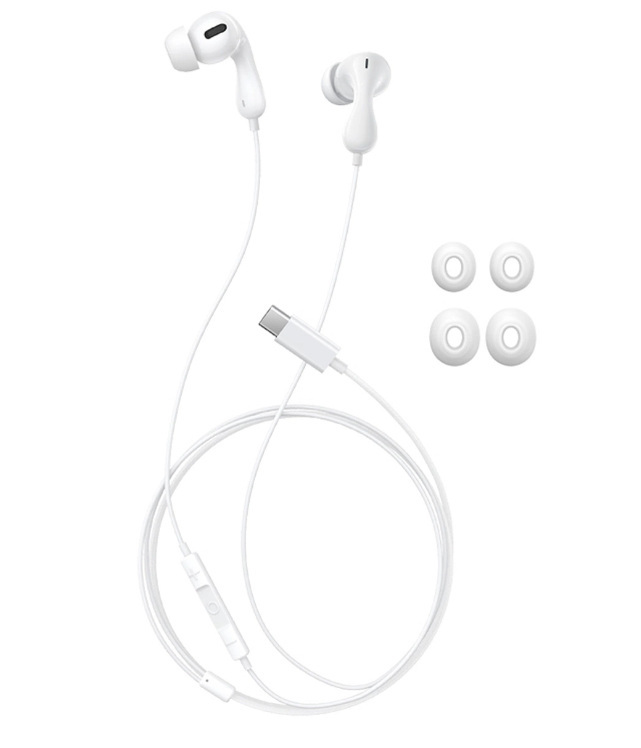 Słuchawki przewodowe Baseus Encok CZ20 dokanałowe przewodowe USB-C - białe