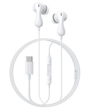 Miniatura produktu: Słuchawki przewodowe Baseus Encok CZ20 dokanałowe przewodowe USB-C - białe