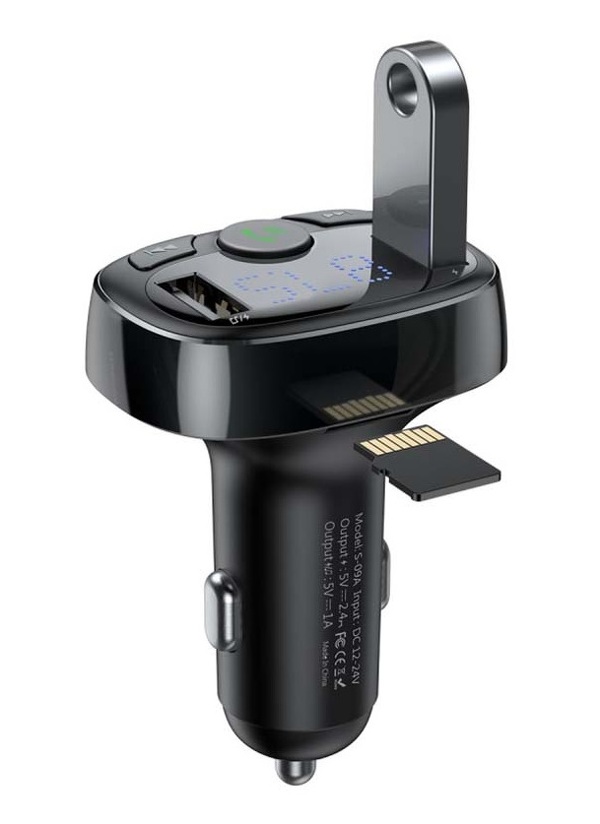 Zdjęcie produktu: Transmiter samochodowy FM Baseus S-09 z Bluetooth i odtwarzaczem MP3